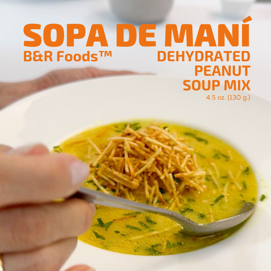 B&R Foods™ Sopa de Maní/Dehydrated Peanut Soup Mix, 4.5 oz. (130 g.) Doy Pack