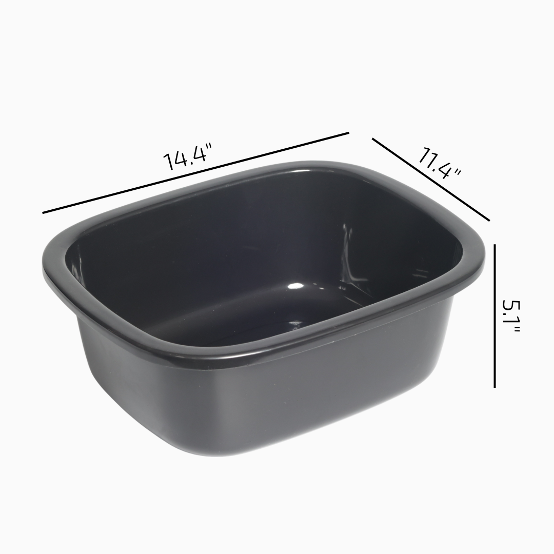 SUPERIOR Plásticos™ Recycled Plastic Multi-Purpose Tub, 8.6 L / 9 Qt Rectangular Basin