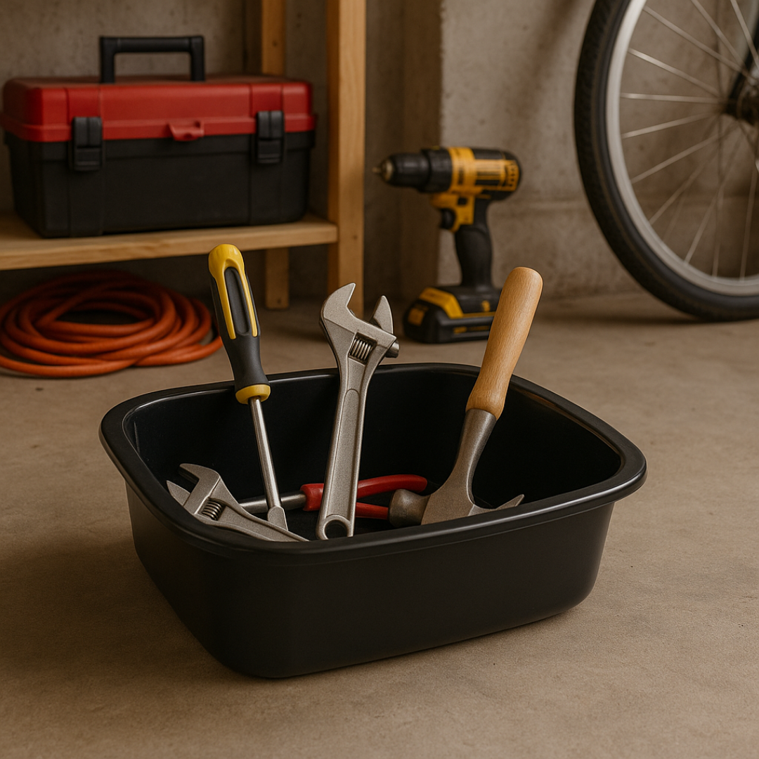 SUPERIOR Plásticos™ Recycled Plastic Multi-Purpose Tub, 8.6 L / 9 Qt Rectangular Basin