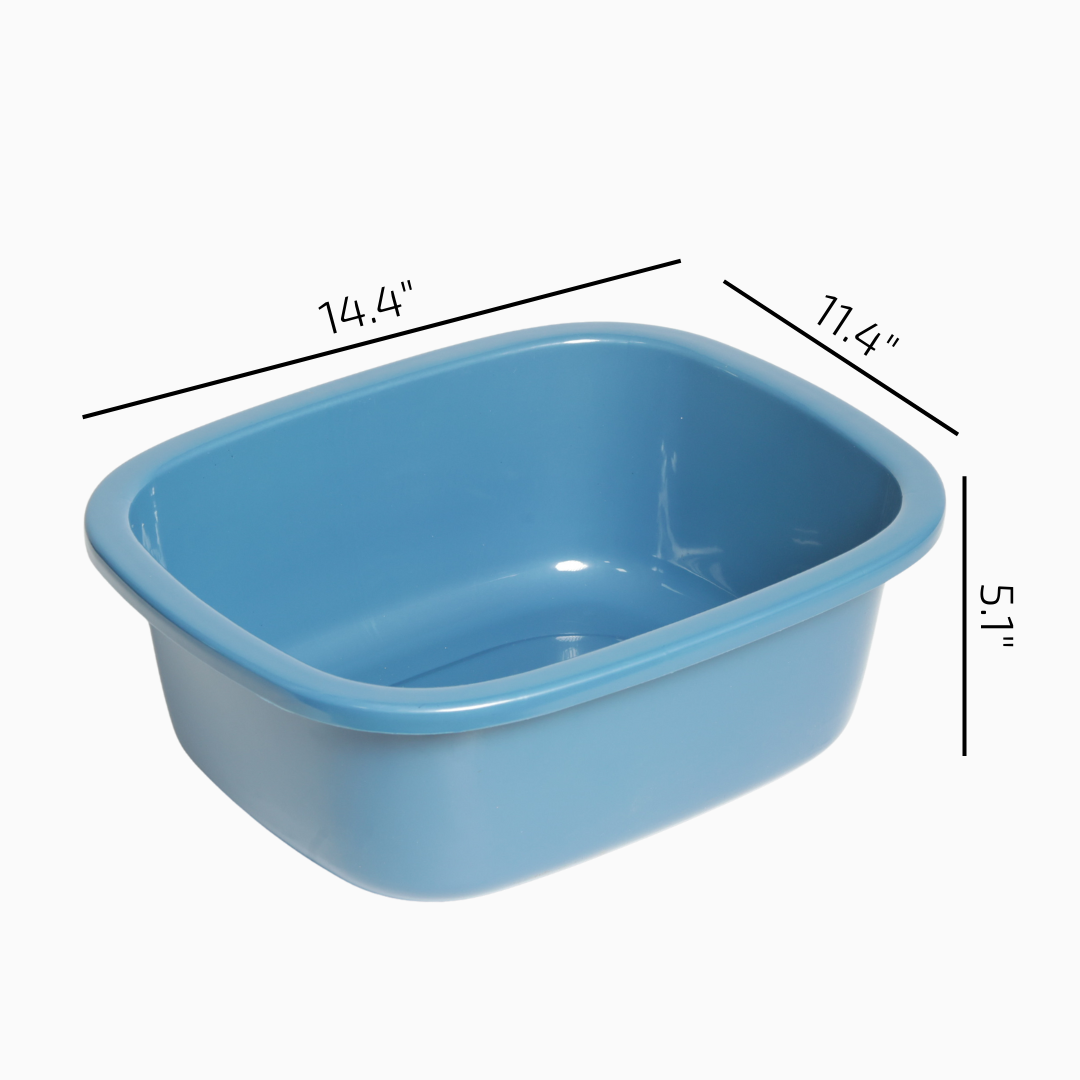 SUPERIOR Plásticos™ Recycled Plastic Multi-Purpose Tub, 8.6 L / 9 Qt Rectangular Basin