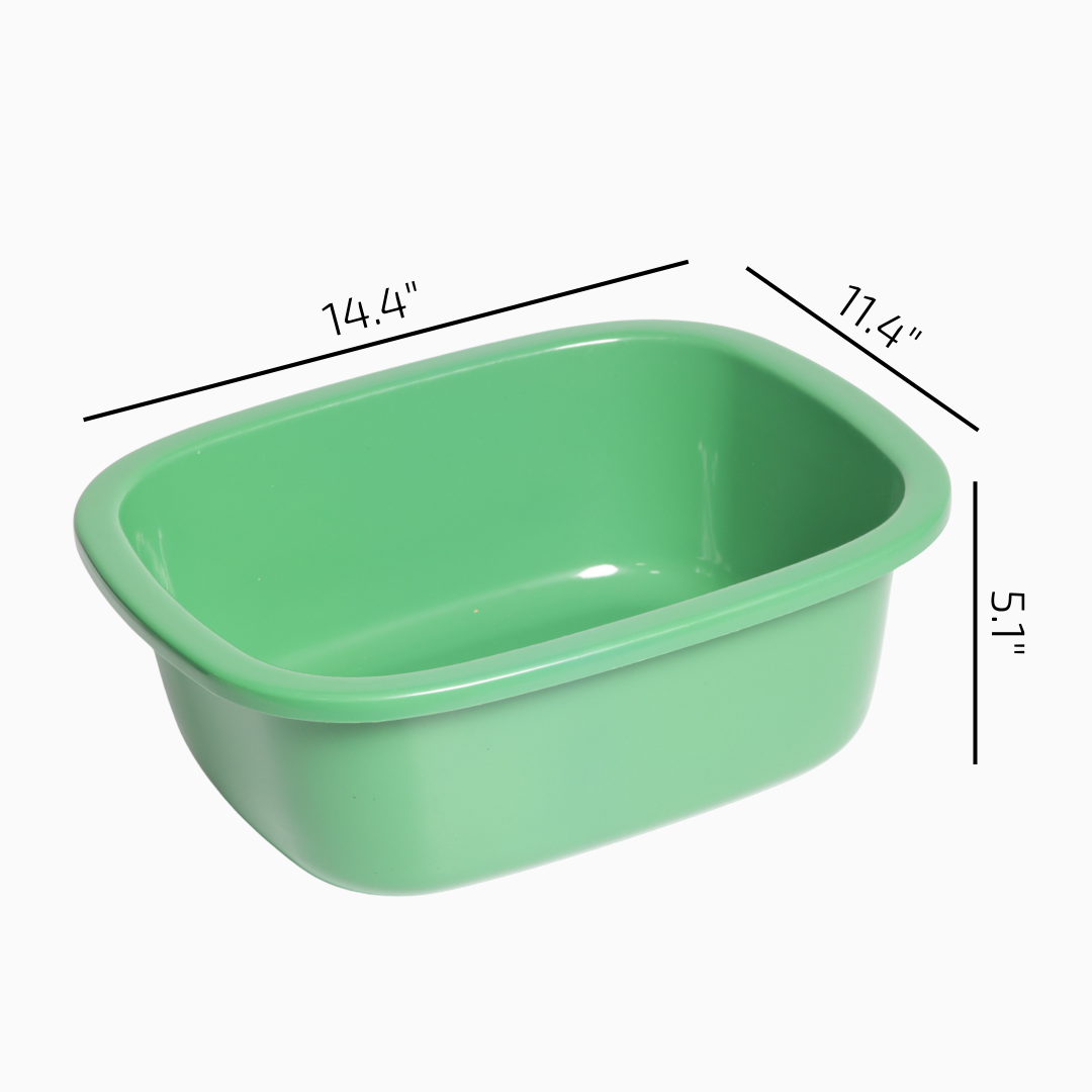SUPERIOR Plásticos™ Recycled Plastic Multi-Purpose Tub, 8.6 L / 9 Qt Rectangular Basin