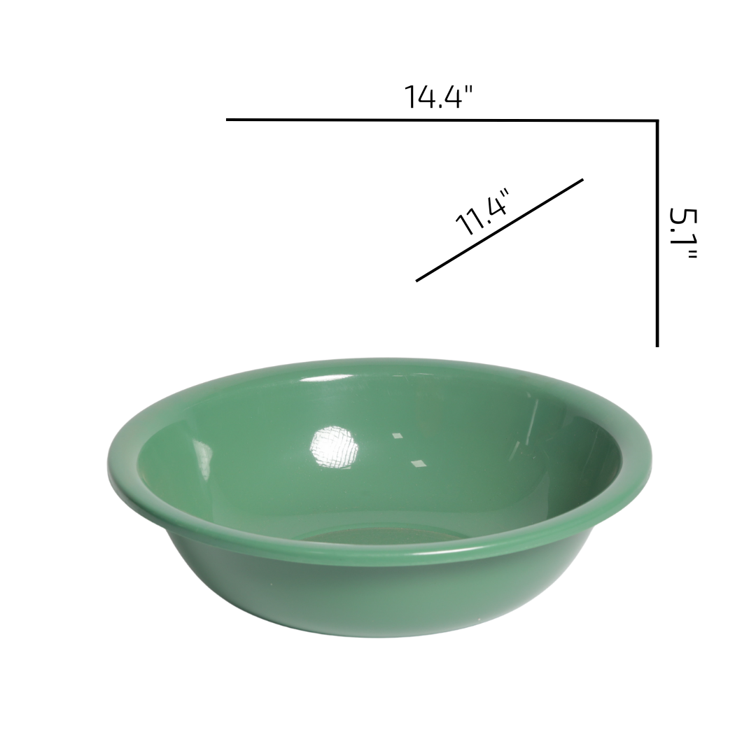 SUPERIOR Plásticos™ Recycled Plastic Multi-Purpose Tub, 5.8 L / 6 Qt Round Basin (Black)