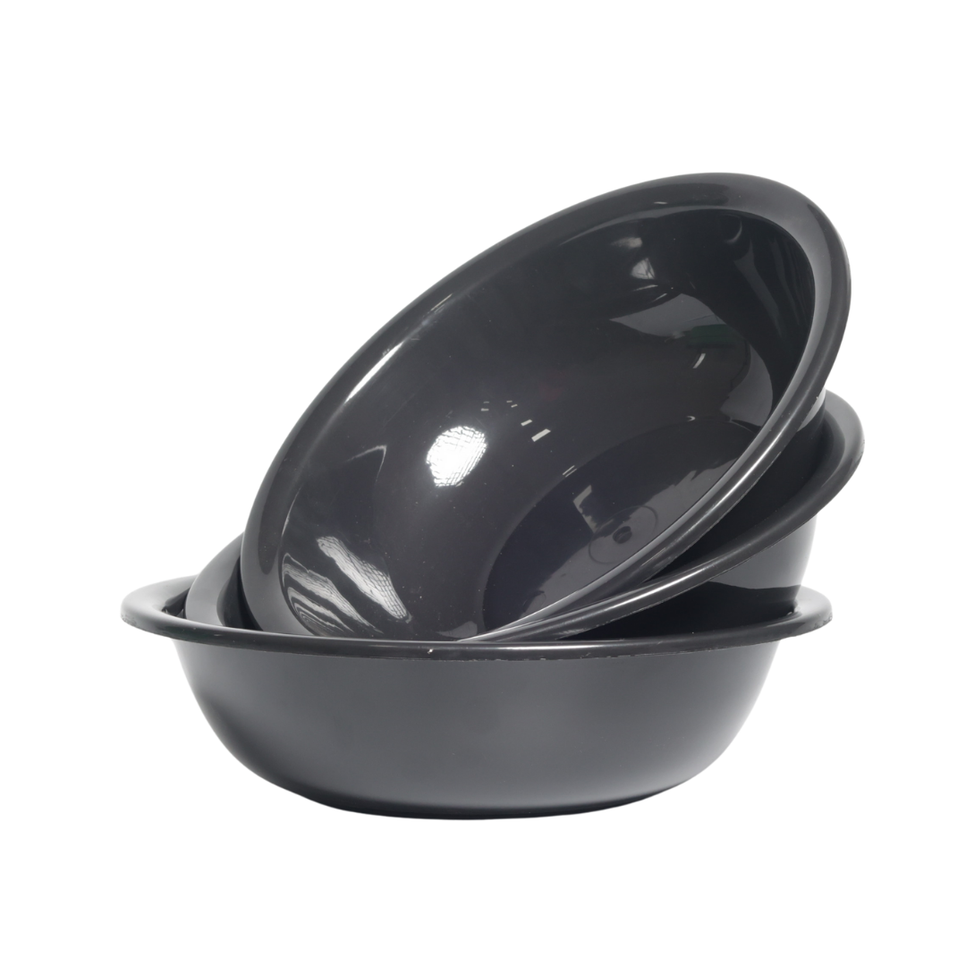 SUPERIOR Plásticos™ Recycled Plastic Multi-Purpose Tub, 5.8 L / 6 Qt Round Basin (Black)