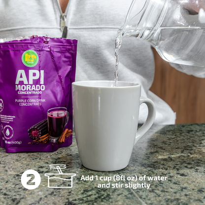 B&R Foods™ Api Morado – Authentic Bolivian Purple Corn Drink Concentrate | Traditional Andean Chicha Morada-Style Beverage with Cinnamon & Clove | Hot or Cold | Makes 1.4L | Vegan, Gluten-Free, 14.10 oz (400g)