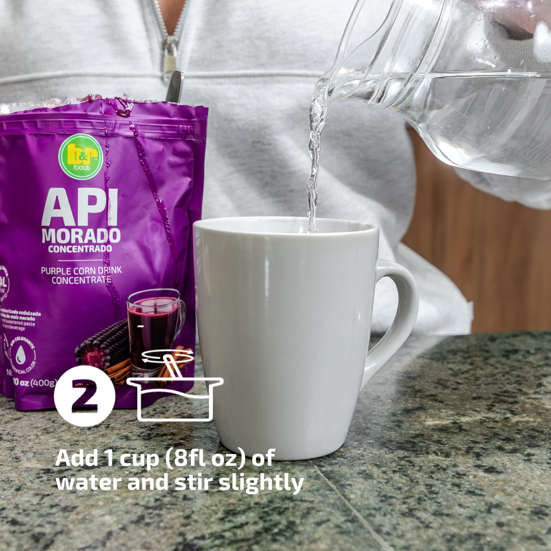 B&R Foods™ Api Morado – Authentic Bolivian Purple Corn Drink Concentrate | Traditional Andean Chicha Morada-Style Beverage with Cinnamon & Clove | Hot or Cold | Makes 1.4L | Vegan, Gluten-Free, 14.10 oz. (400 g.) Doy Pack