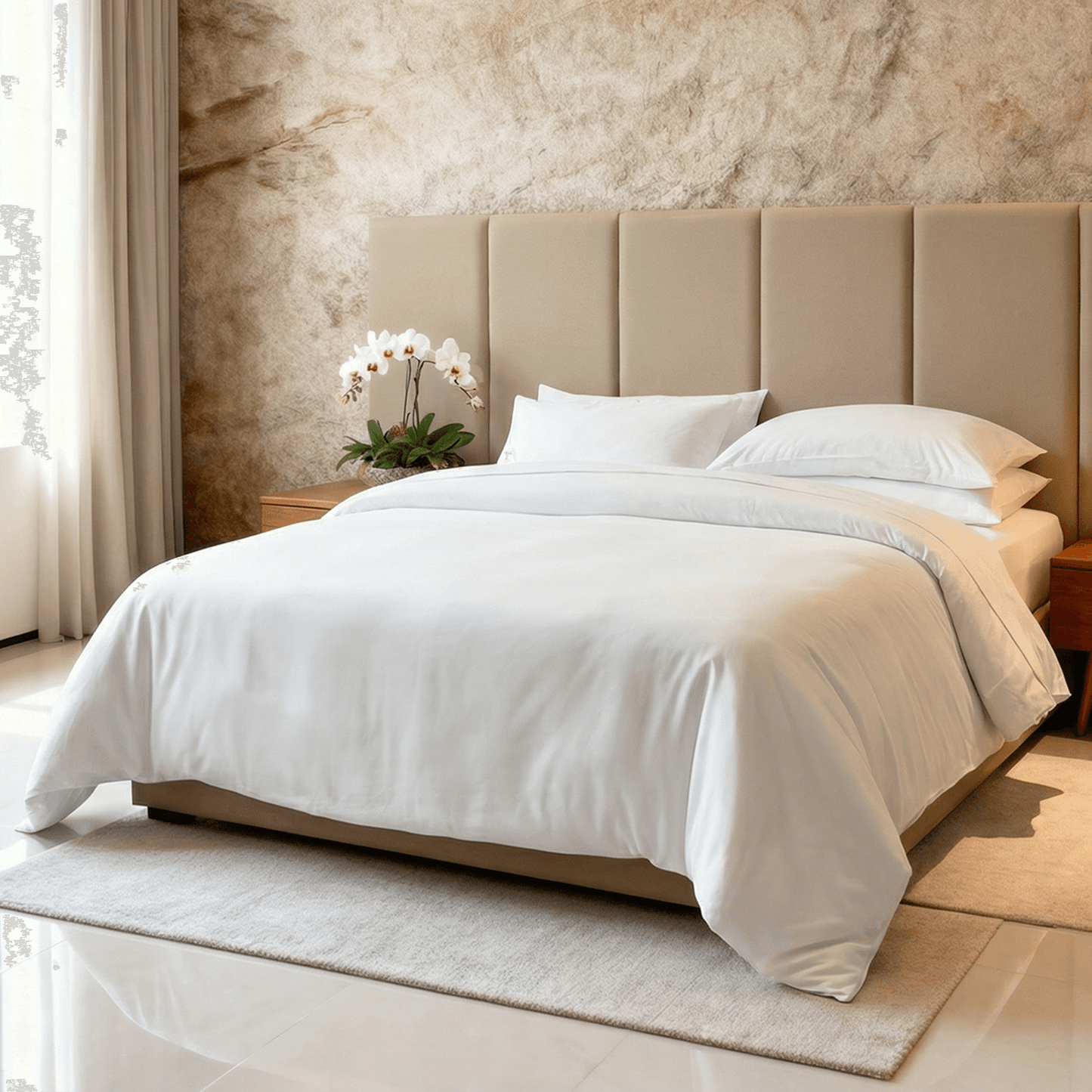 Spring by Rosse™ Bamboo Duvet Cover Set | 100% Rayon from Bamboo 300 Thread Count Sateen | 3 Piece Bedding | Oeko-Tex Certified