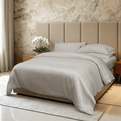 Spring by Rosse™ Bamboo Duvet Cover Set | 300 TC Sateen Luxury Silky Bedding | 100% Rayon from Bamboo Naturally Cooling Soft Comforter Cover | Fabric Bag