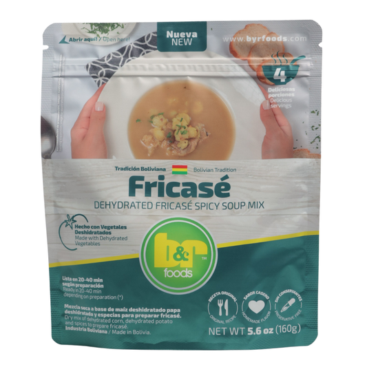 B&R Foods™ Sopa de Fricasé/Dehydrated Fricasé Spicy Soup Mix, 5.6 oz. (160 g.) Doy Pack