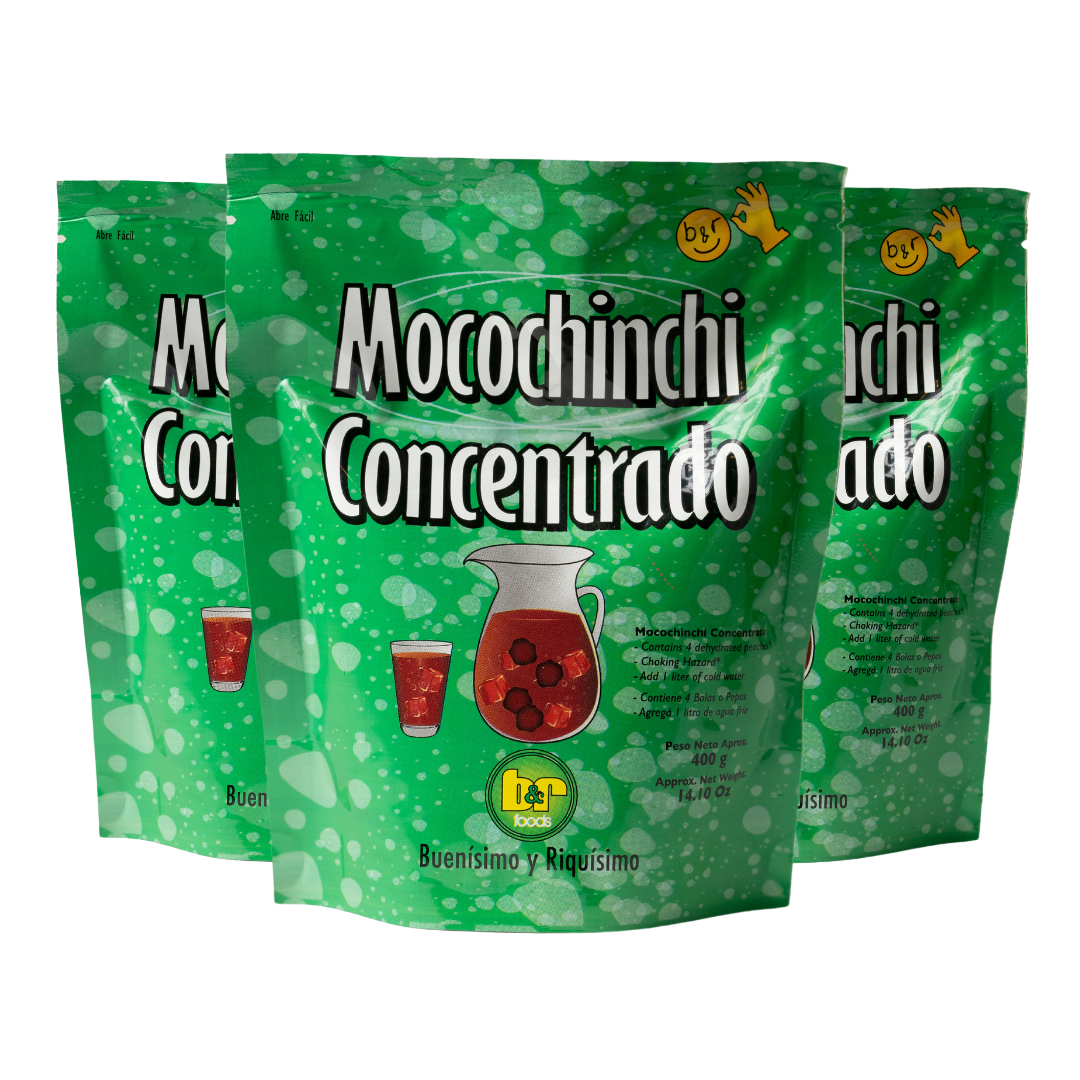B&R Foods™ Mocochinchi Concentrado / Peach Tea Concentrated, 14.10 fl. oz. (400 g.) Doy Pack