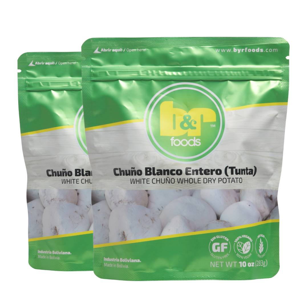 B&R Foods™ Chuño Blanco Entero (Tunta) / White Chuño Whole Dry Potato, 10 oz. (283 g.) Doy Pack