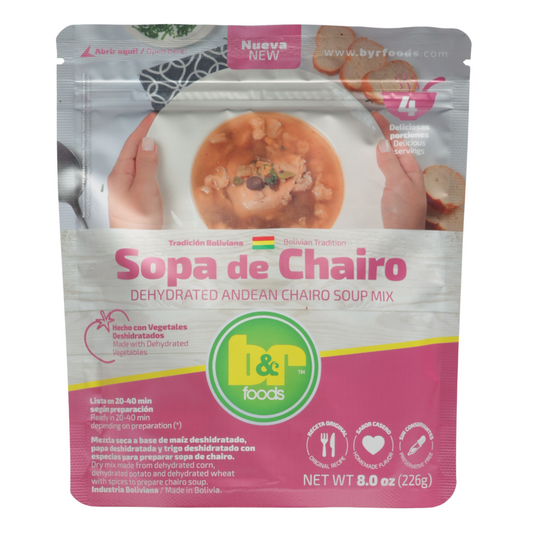 B&R Foods™ Sopa de Chairo/Dehydrated Andean Chairo Soup Mix, 8 oz. (226 g.) Doy Pack