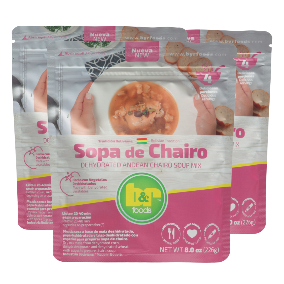 B&R Foods™ Sopa de Chairo/Dehydrated Andean Chairo Soup Mix, 8 oz. (226 g.) Doy Pack
