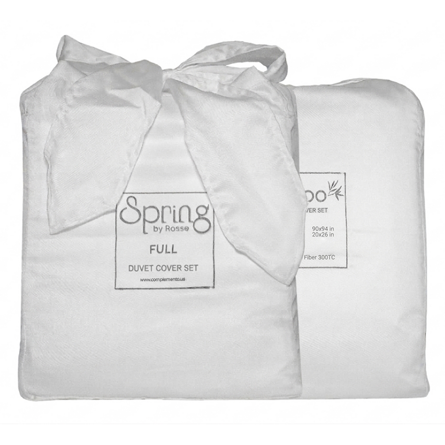 Spring by Rosse™ Bamboo Duvet Cover Set | 100% Rayon from Bamboo 300 Thread Count Sateen | 3 Piece Bedding | Oeko-Tex Certified