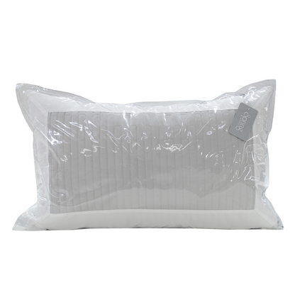 Spring by Rosse™ Quilted Sham Duetto | Filled Decorative Pillow Sham, 100% Cotton Sateen Outer Cover | 400 Thread Count, Polyester Fill