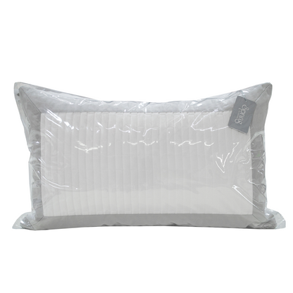 Spring by Rosse™ Duetto Quilted Pillow Sham | 400 TC Premium Filled Decorative Accent Cushion Sham | 100% Cotton Sateen Outer Cover | Geometric Design