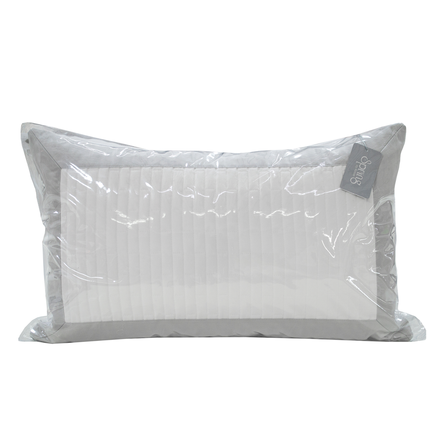 Spring by Rosse™ Duetto Quilted Pillow Sham | 400 TC Premium Filled Decorative Accent Cushion Sham | 100% Cotton Sateen Outer Cover | Geometric Design