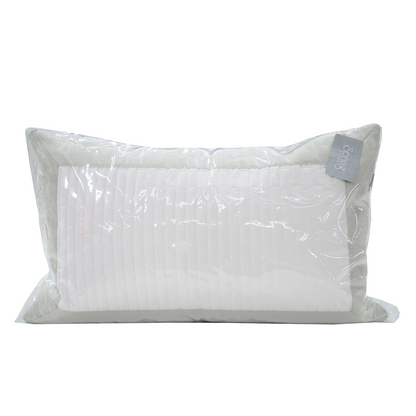 Spring by Rosse™ Duetto Quilted Pillow Sham | 400 TC Premium Filled Decorative Accent Cushion Sham | 100% Cotton Sateen Outer Cover | Geometric Design