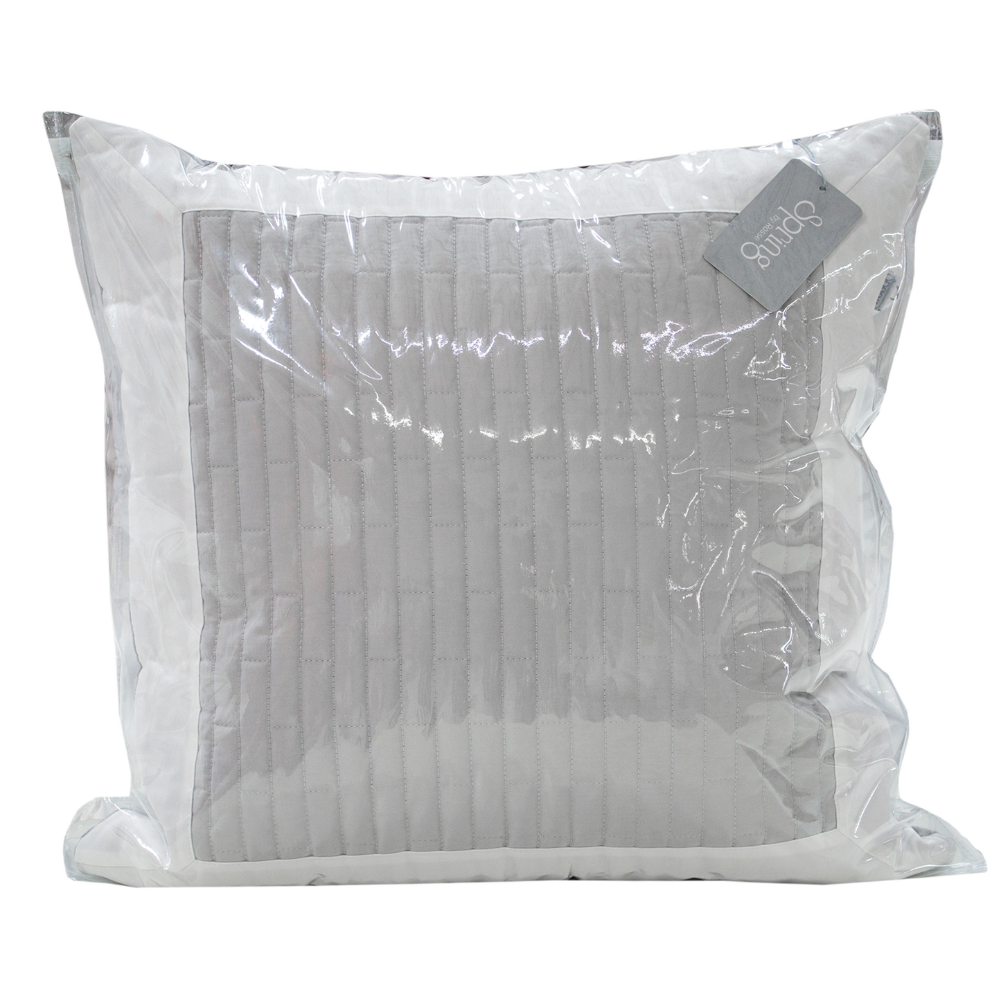 Spring by Rosse™ Duetto Quilted Pillow Sham | 400 TC Premium Filled Decorative Accent Cushion Sham | 100% Cotton Sateen Outer Cover | Geometric Design