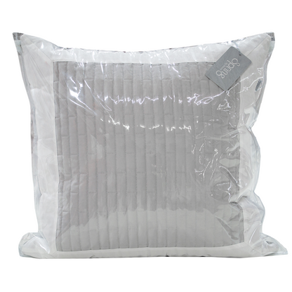Spring by Rosse™ Duetto Quilted Pillow Sham | 400 TC Premium Filled Decorative Accent Cushion Sham | 100% Cotton Sateen Outer Cover | Geometric Design