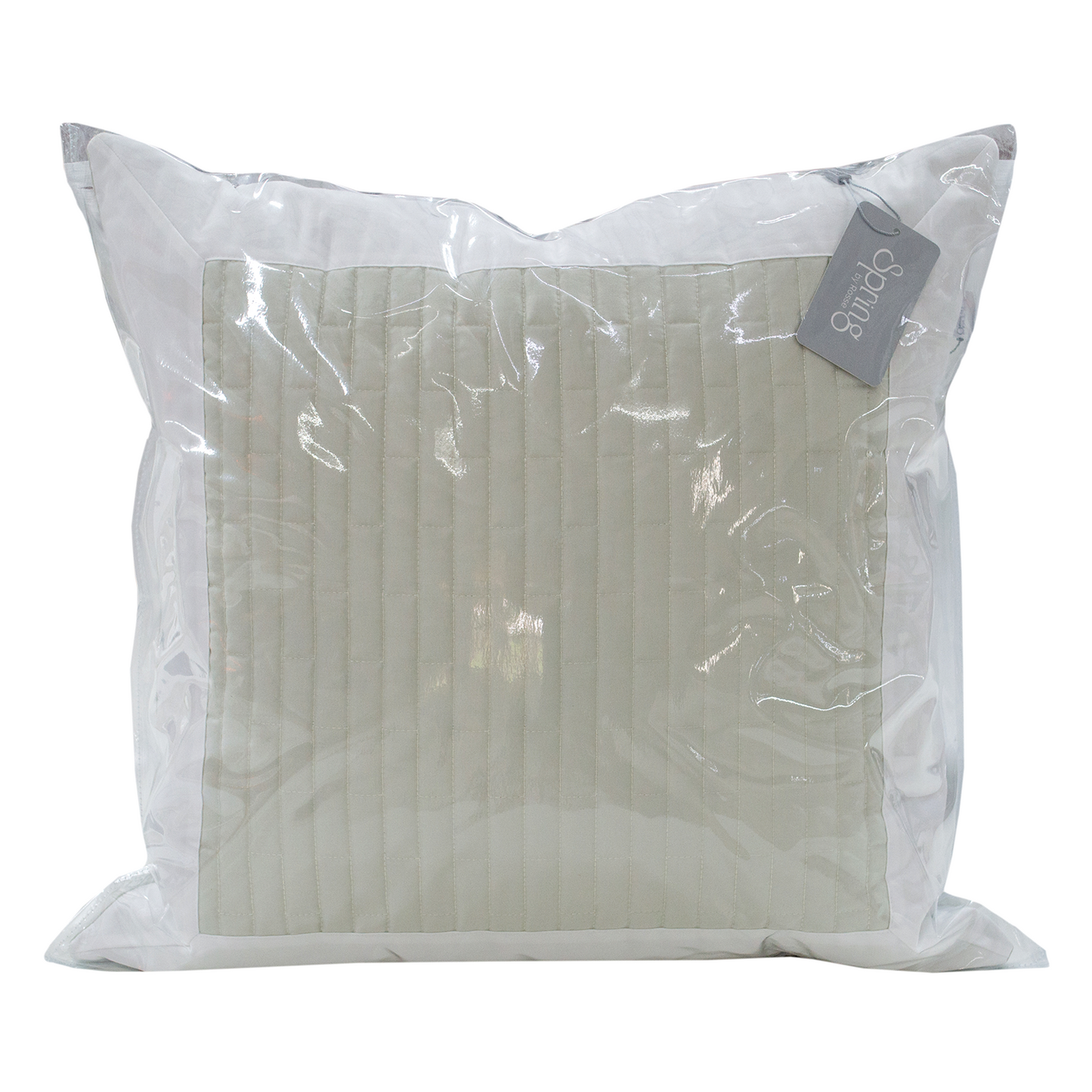 Spring by Rosse™ Duetto Quilted Pillow Sham | 400 TC Premium Filled Decorative Accent Cushion Sham | 100% Cotton Sateen Outer Cover | Geometric Design