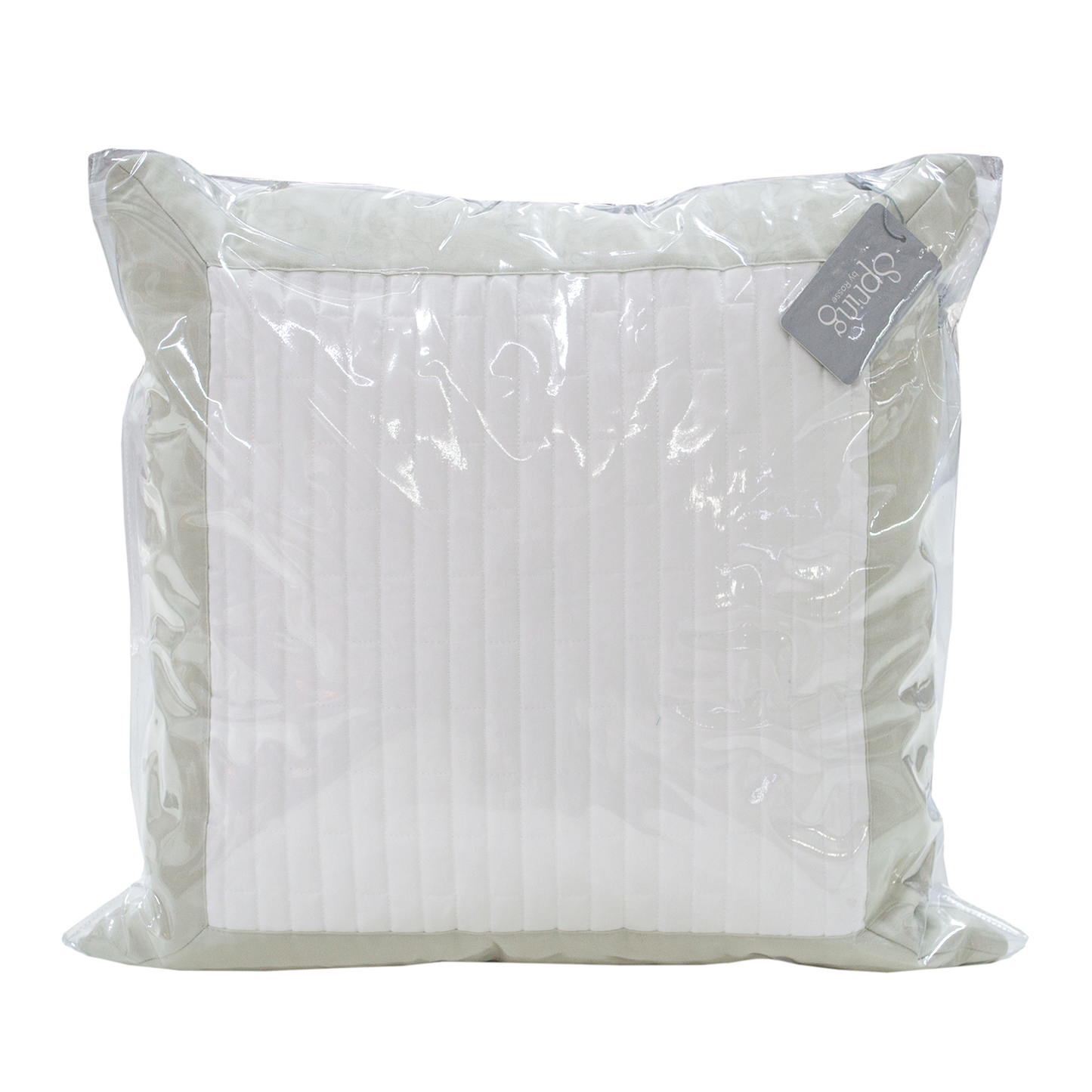 Spring by Rosse™ Duetto Quilted Pillow Sham | 400 TC Premium Filled Decorative Accent Cushion Sham | 100% Cotton Sateen Outer Cover | Geometric Design