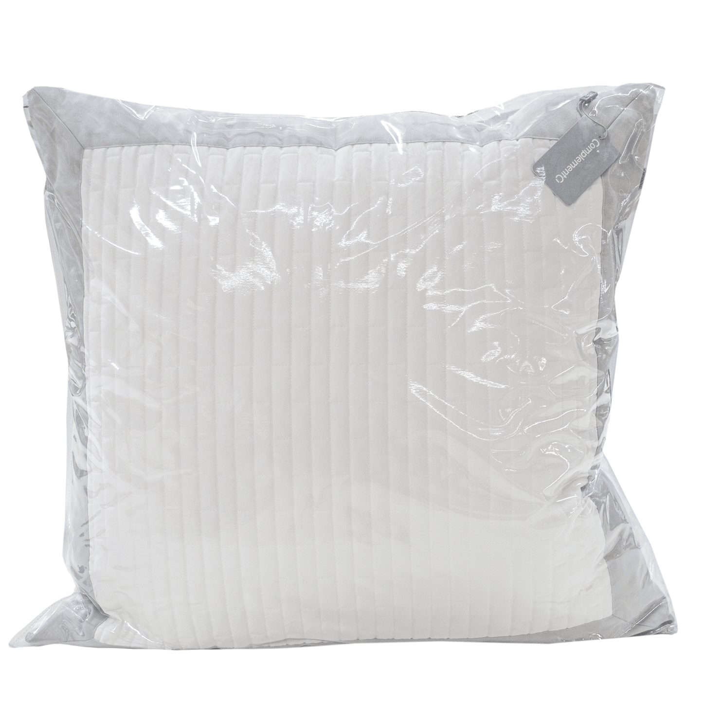 Spring by Rosse™ Duetto Quilted Pillow Sham | 400 TC Premium Filled Decorative Accent Cushion Sham | 100% Cotton Sateen Outer Cover | Geometric Design