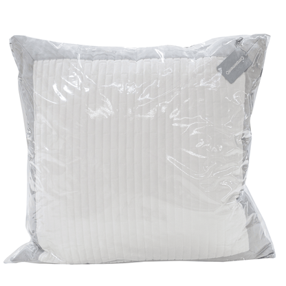 Spring by Rosse™ Duetto Quilted Pillow Sham | 400 TC Premium Filled Decorative Accent Cushion Sham | 100% Cotton Sateen Outer Cover | Geometric Design