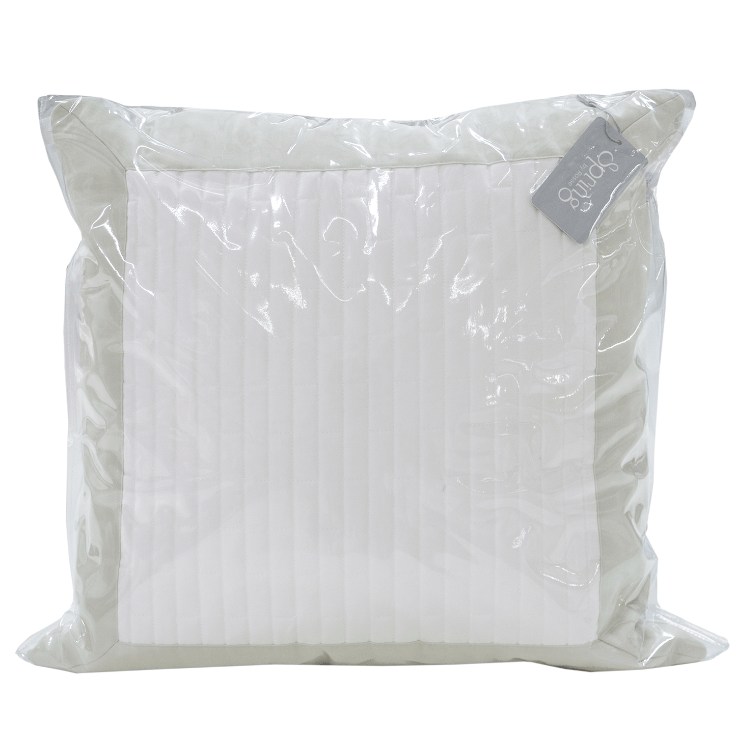 Spring by Rosse™ Duetto Quilted Pillow Sham | 400 TC Premium Filled Decorative Accent Cushion Sham | 100% Cotton Sateen Outer Cover | Geometric Design
