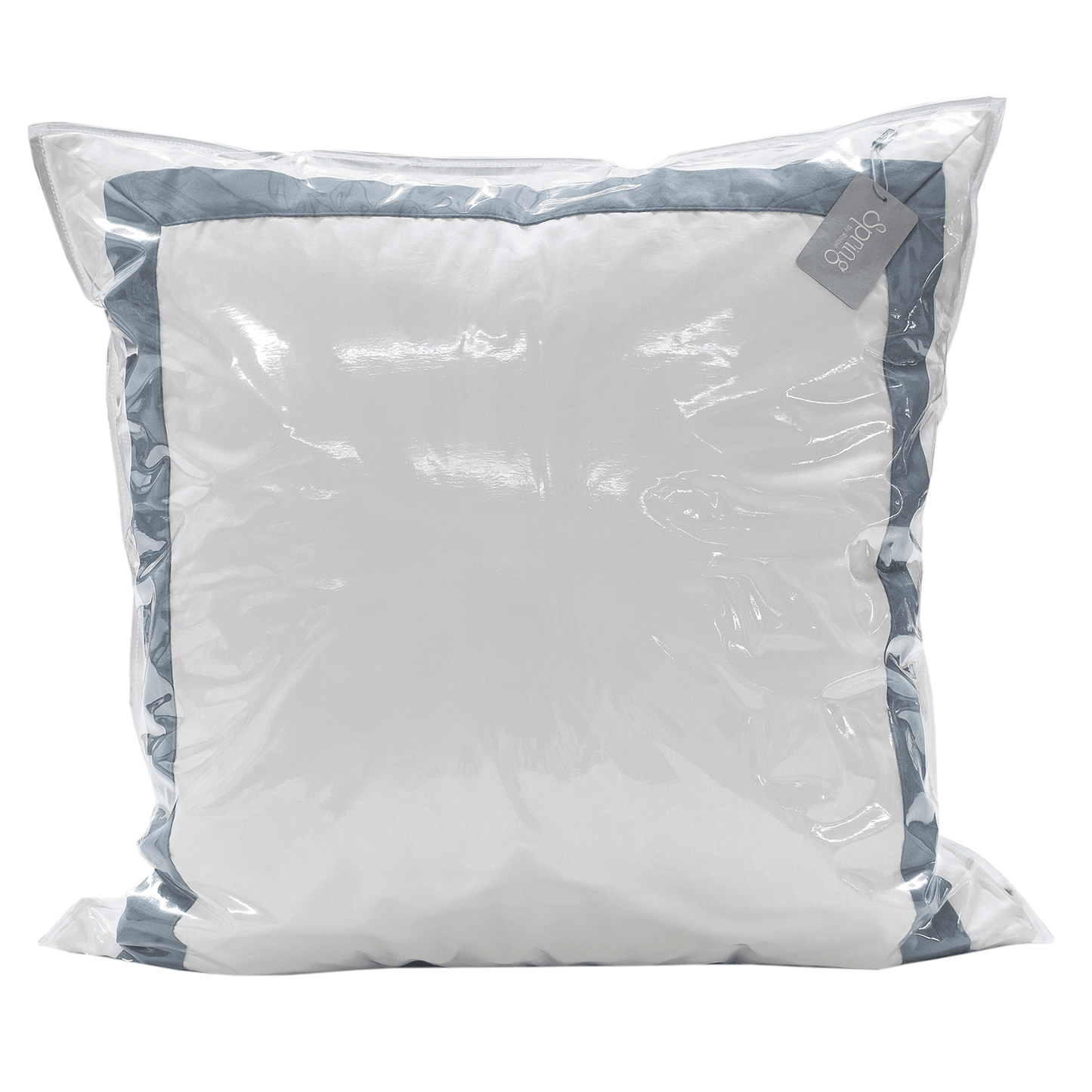 Spring by Rosse™ Mileto Premium Filled Decorative Pillow Sham Cushion | 500 TC Elegant Contrast Border Accent Sham | 100% Cotton Sateen | Oeko-Tex