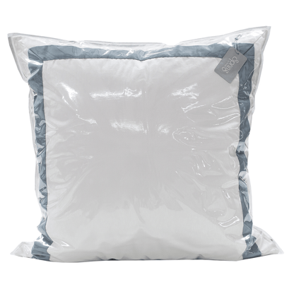 Spring by Rosse™ Mileto Premium Filled Decorative Pillow Sham Cushion | 500 TC Elegant Contrast Border Accent Sham | 100% Cotton Sateen | Oeko-Tex
