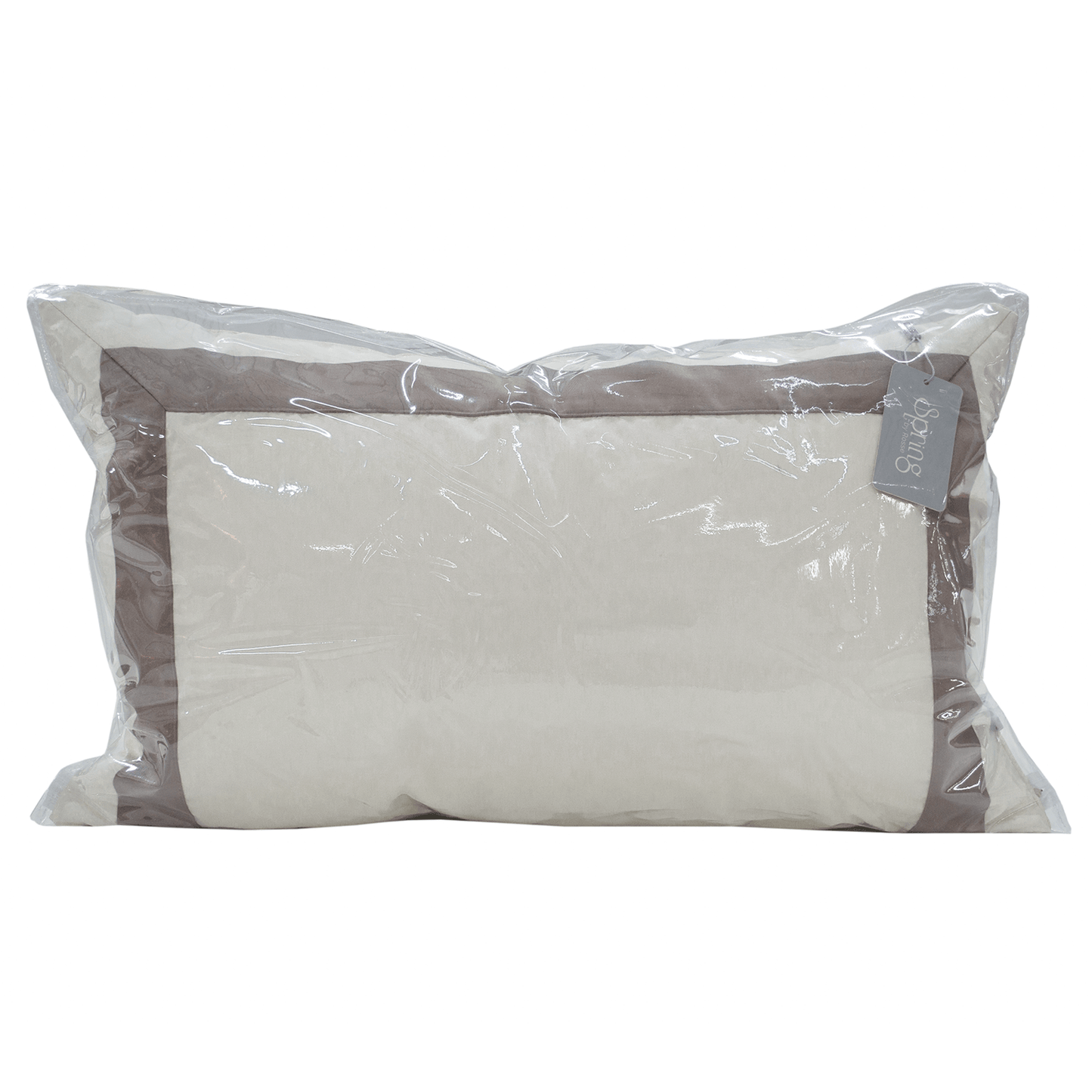 Spring by Rosse™ Mileto Premium Filled Decorative Pillow Sham Cushion | 500 TC Elegant Contrast Border Accent Sham | 100% Cotton Sateen | Oeko-Tex