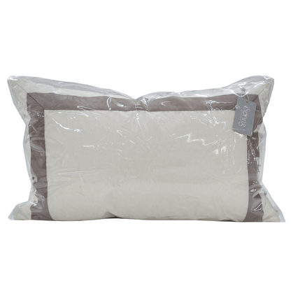 Spring by Rosse™ Mileto Premium Filled Decorative Pillow Sham Cushion | 500 TC Elegant Contrast Border Accent Sham | 100% Cotton Sateen | Oeko-Tex