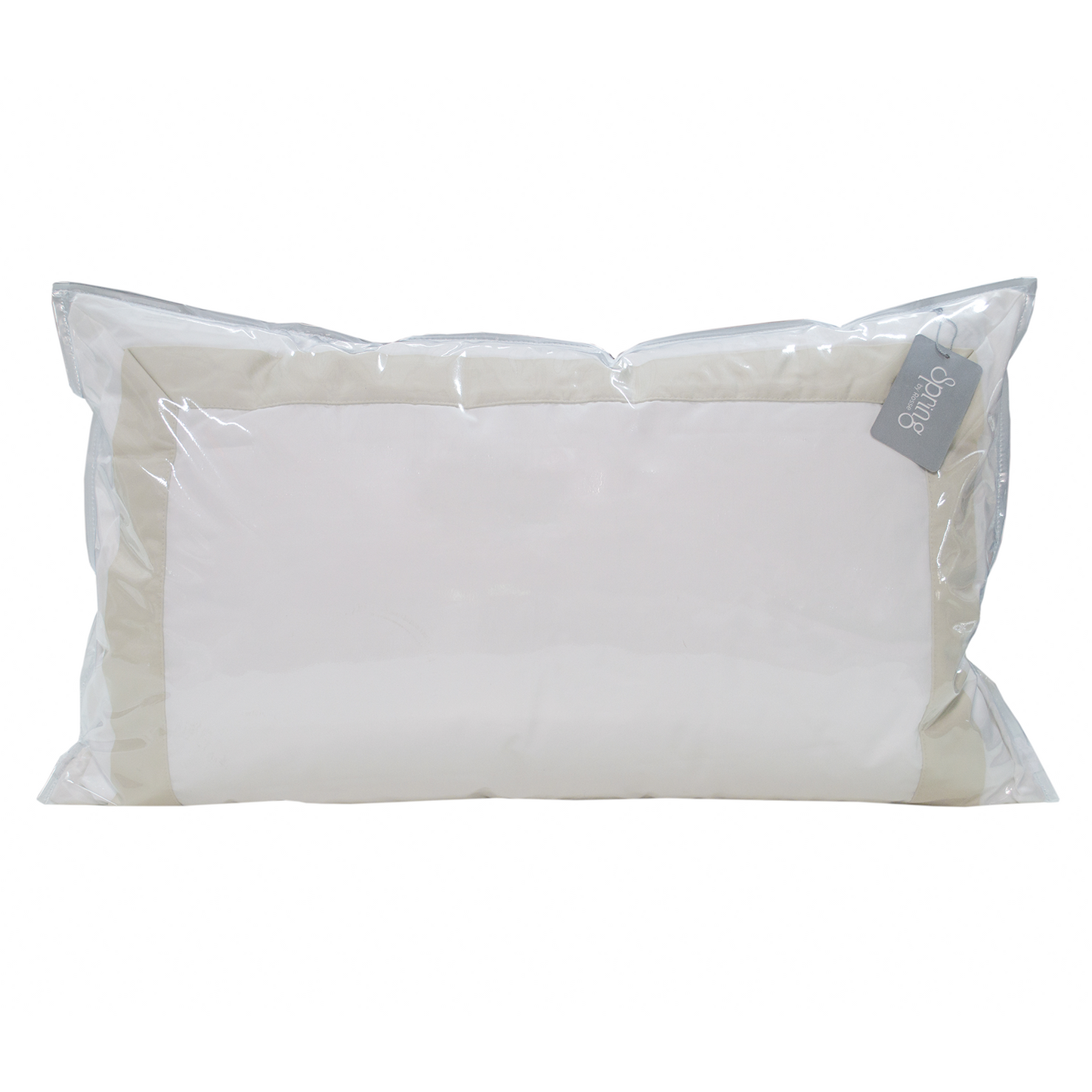Spring by Rosse™ Mileto Premium Filled Decorative Pillow Sham Cushion | 500 TC Elegant Contrast Border Accent Sham | 100% Cotton Sateen | Oeko-Tex