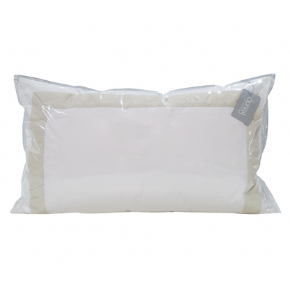 Spring by Rosse™ Mileto Premium Filled Decorative Pillow Sham Cushion | 500 TC Elegant Contrast Border Accent Sham | 100% Cotton Sateen | Oeko-Tex