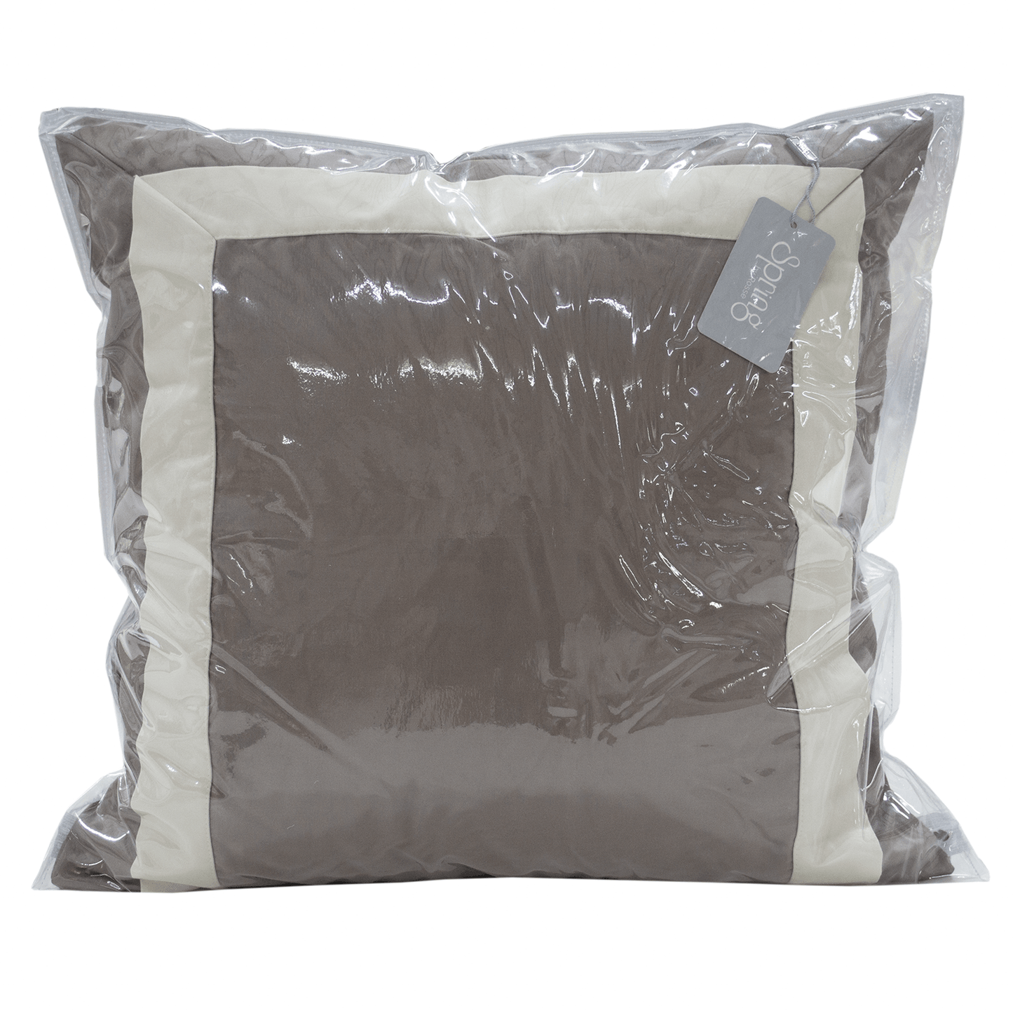 Spring by Rosse™ Mileto Premium Filled Decorative Pillow Sham Cushion | 500 TC Elegant Contrast Border Accent Sham | 100% Cotton Sateen | Oeko-Tex