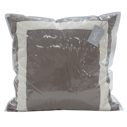 Spring by Rosse™ Mileto Premium Filled Decorative Pillow Sham Cushion | 500 TC Elegant Contrast Border Accent Sham | 100% Cotton Sateen | Oeko-Tex