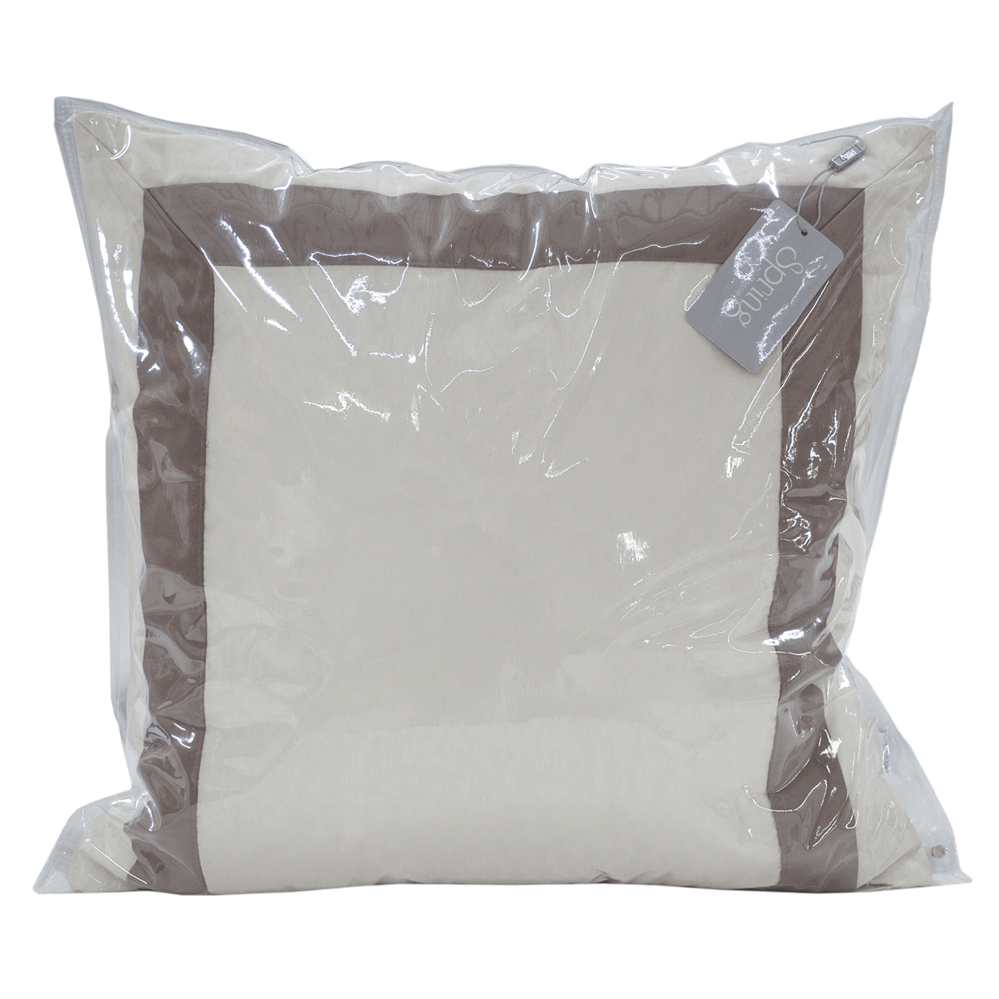 Spring by Rosse™ Mileto Premium Filled Decorative Pillow Sham Cushion | 500 TC Elegant Contrast Border Accent Sham | 100% Cotton Sateen | Oeko-Tex