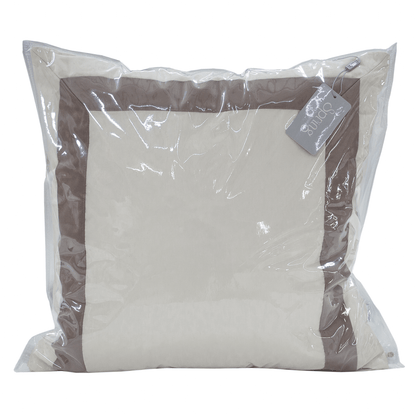 Spring by Rosse™ Mileto Premium Filled Decorative Pillow Sham Cushion | 500 TC Elegant Contrast Border Accent Sham | 100% Cotton Sateen | Oeko-Tex