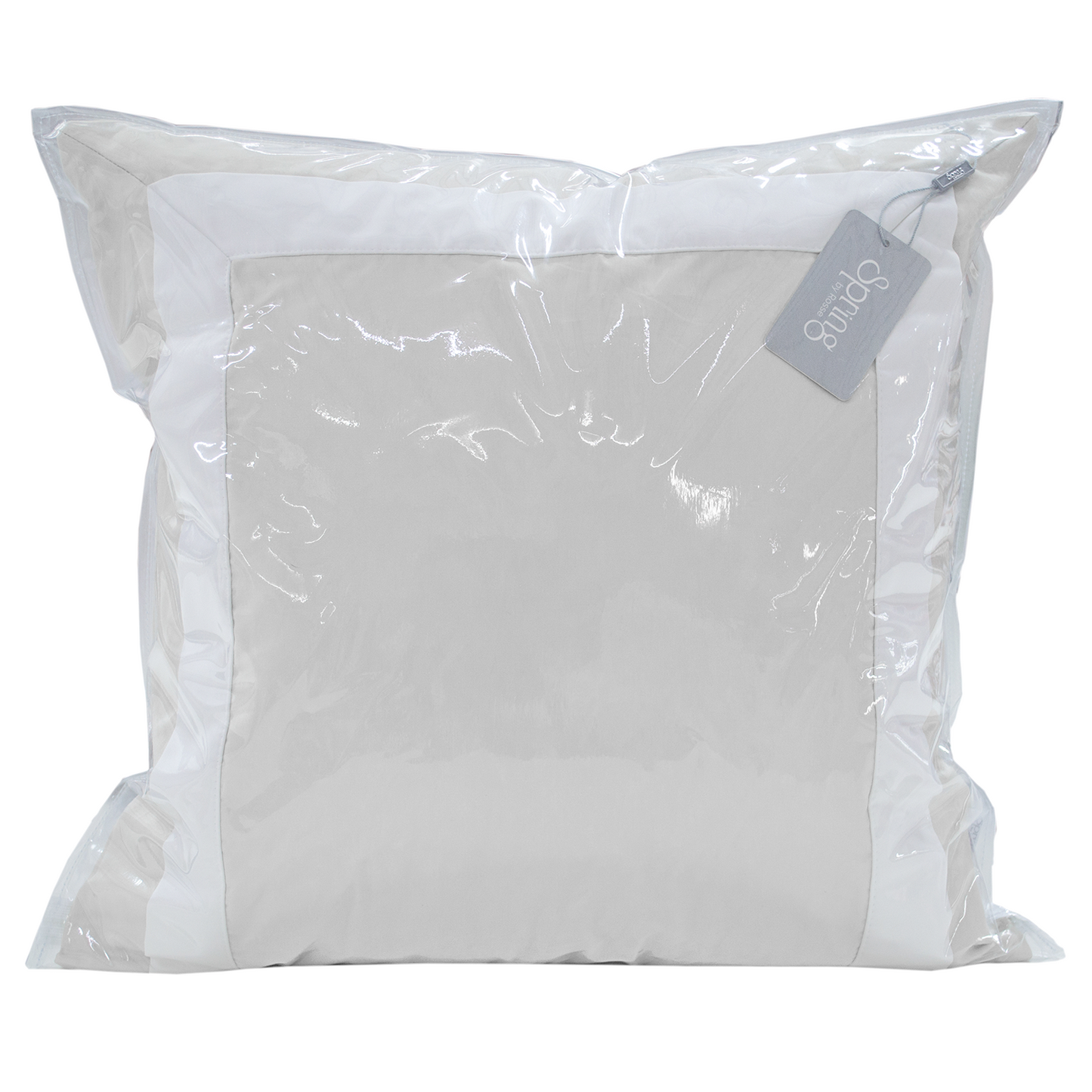 Spring by Rosse™ Mileto Premium Filled Decorative Pillow Sham Cushion | 500 TC Elegant Contrast Border Accent Sham | 100% Cotton Sateen | Oeko-Tex