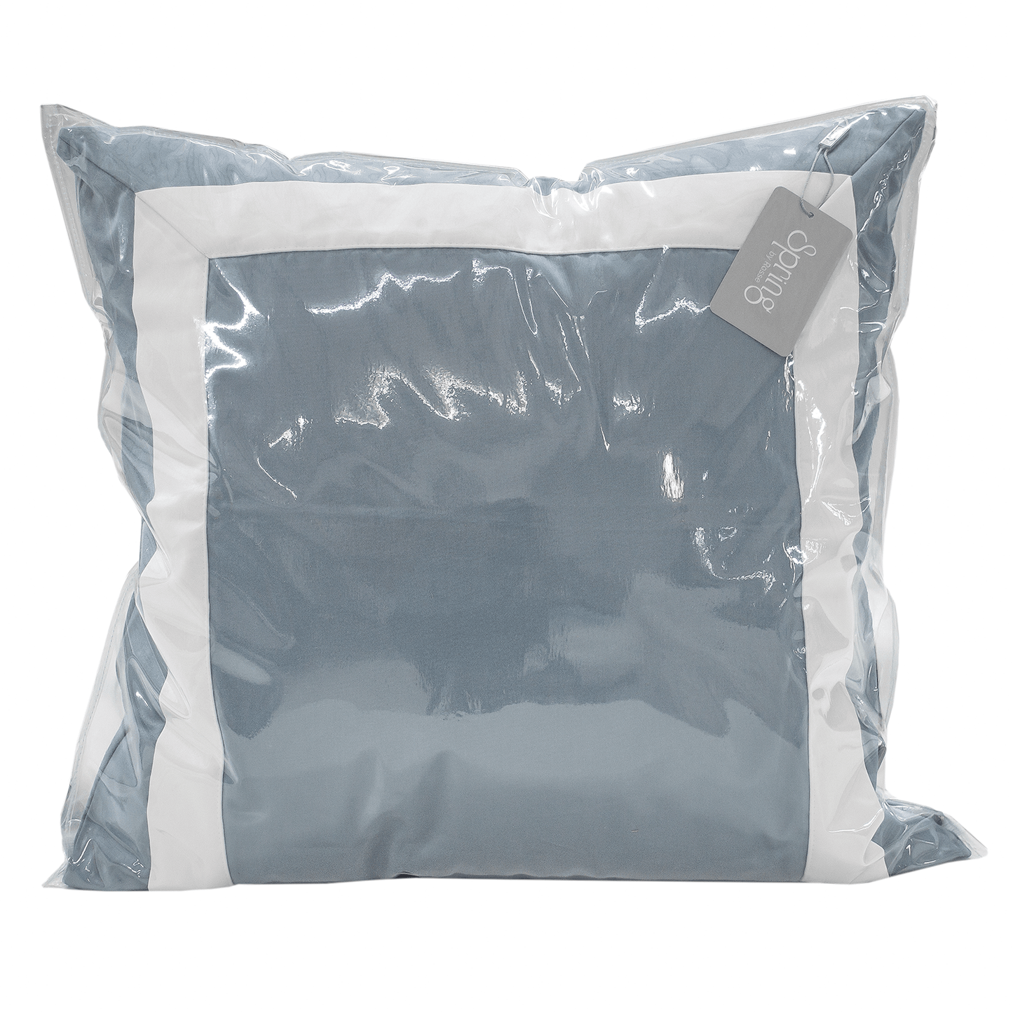 Spring by Rosse™ Mileto Premium Filled Decorative Pillow Sham Cushion | 500 TC Elegant Contrast Border Accent Sham | 100% Cotton Sateen | Oeko-Tex