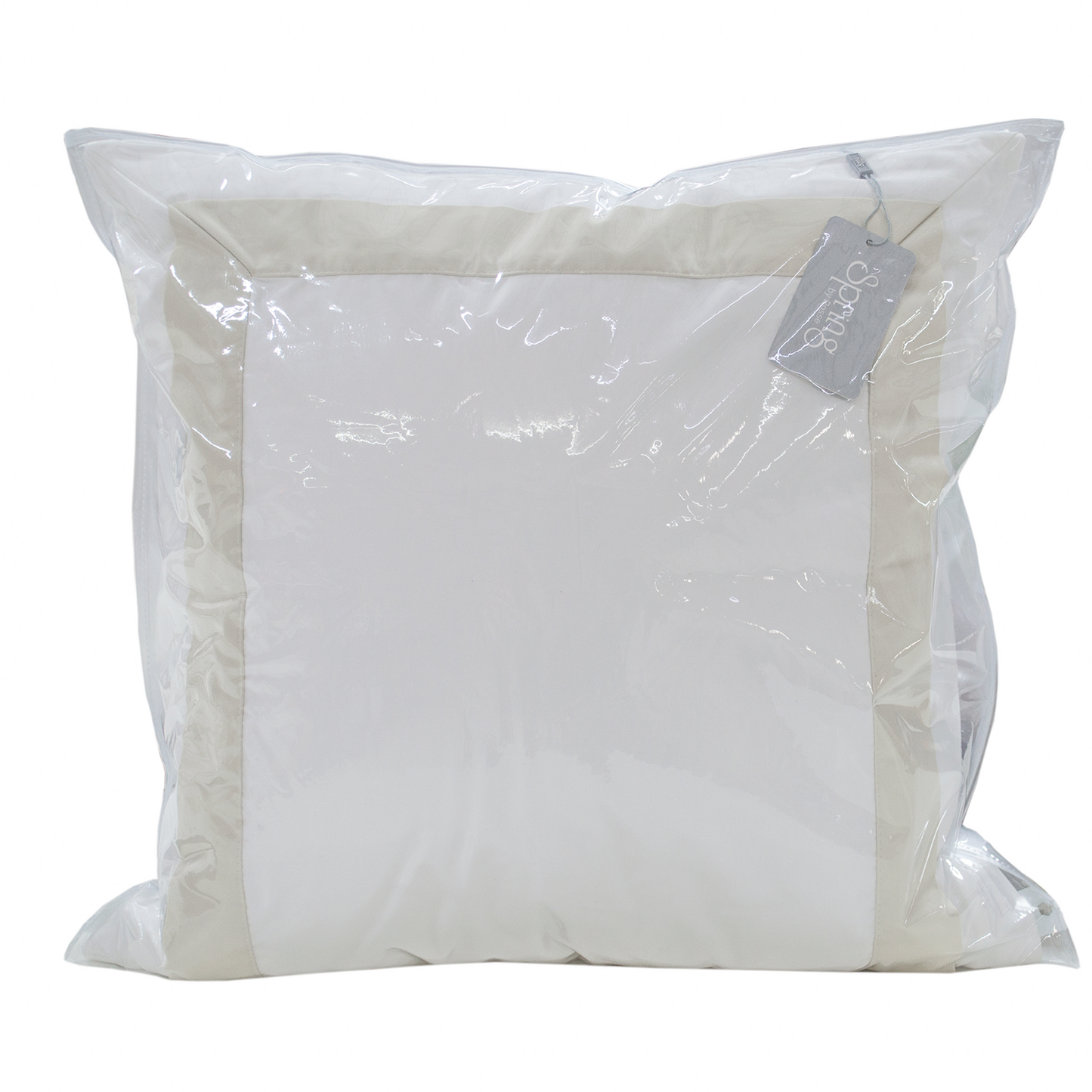 Spring by Rosse™ Mileto Premium Filled Decorative Pillow Sham Cushion | 500 TC Elegant Contrast Border Accent Sham | 100% Cotton Sateen | Oeko-Tex