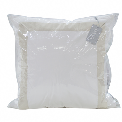 Spring by Rosse™ Mileto Premium Filled Decorative Pillow Sham Cushion | 500 TC Elegant Contrast Border Accent Sham | 100% Cotton Sateen | Oeko-Tex
