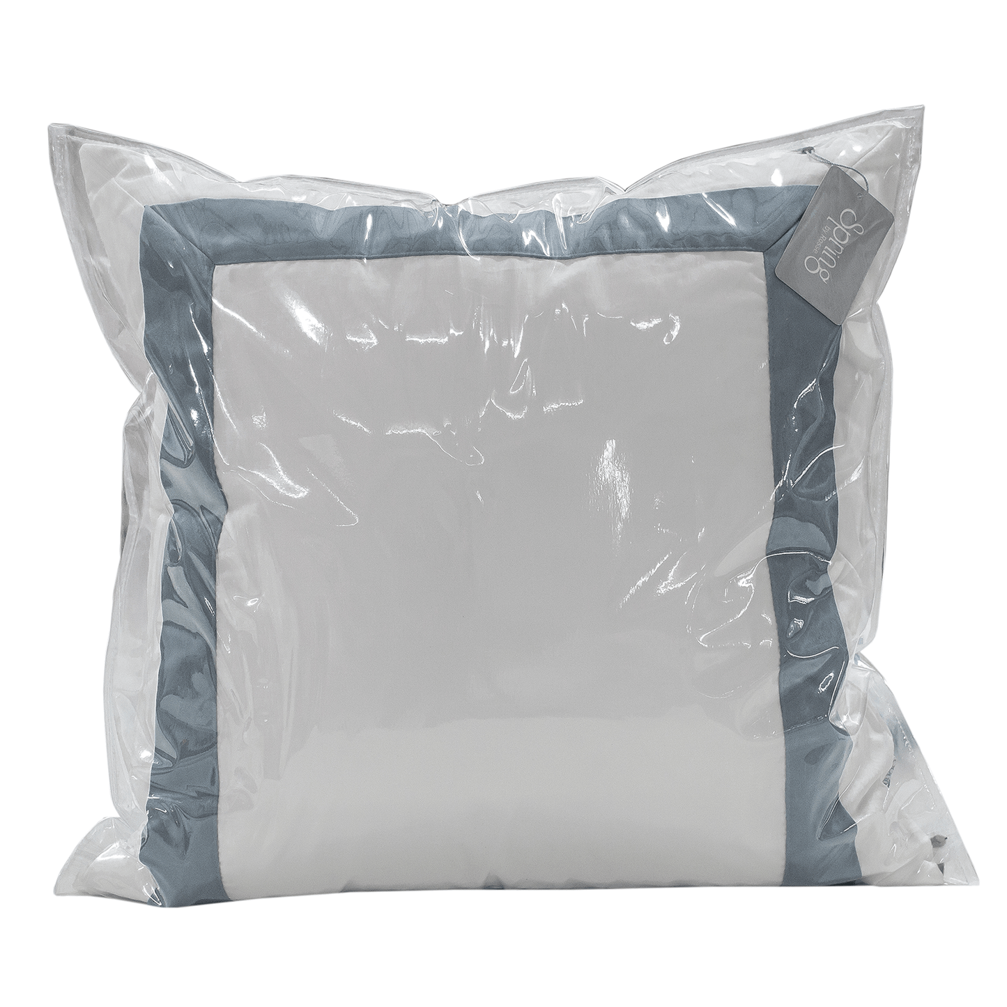 Spring by Rosse™ Mileto Premium Filled Decorative Pillow Sham Cushion | 500 TC Elegant Contrast Border Accent Sham | 100% Cotton Sateen | Oeko-Tex