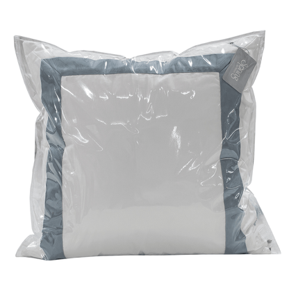 Spring by Rosse™ Mileto Premium Filled Decorative Pillow Sham Cushion | 500 TC Elegant Contrast Border Accent Sham | 100% Cotton Sateen | Oeko-Tex