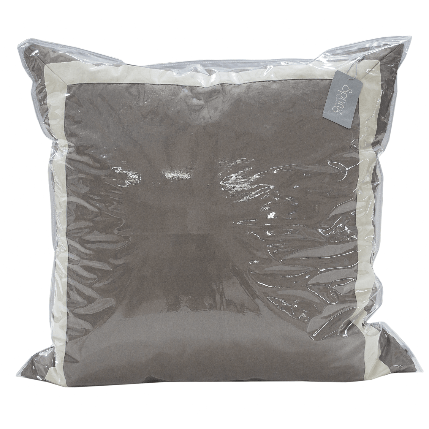 Spring by Rosse™ Mileto Premium Filled Decorative Pillow Sham Cushion | 500 TC Elegant Contrast Border Accent Sham | 100% Cotton Sateen | Oeko-Tex