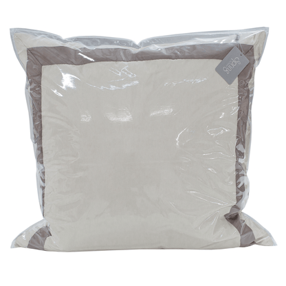 Spring by Rosse™ Mileto Premium Filled Decorative Pillow Sham Cushion | 500 TC Elegant Contrast Border Accent Sham | 100% Cotton Sateen | Oeko-Tex