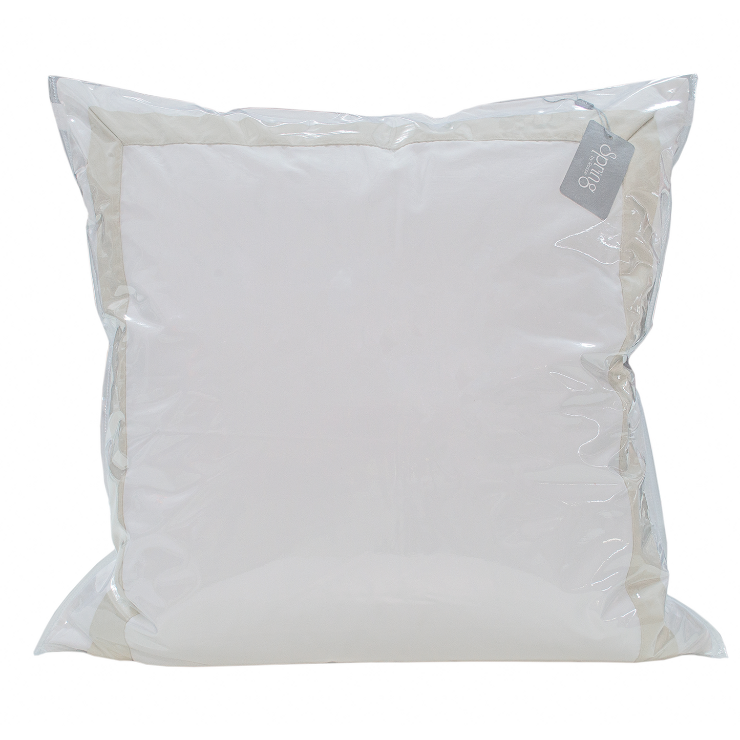 Spring by Rosse™ Mileto Premium Filled Decorative Pillow Sham Cushion | 500 TC Elegant Contrast Border Accent Sham | 100% Cotton Sateen | Oeko-Tex