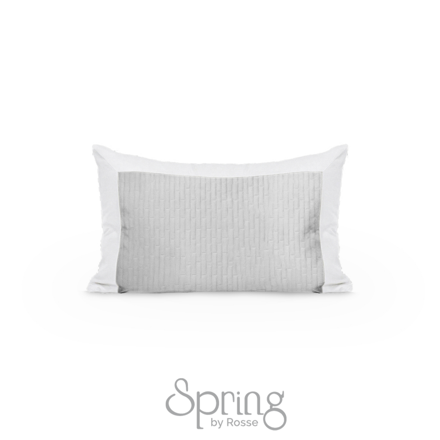 Spring by Rosse™ Quilted Sham Duetto | Filled Decorative Pillow Sham, 100% Cotton Sateen Outer Cover | 400 Thread Count, Polyester Fill