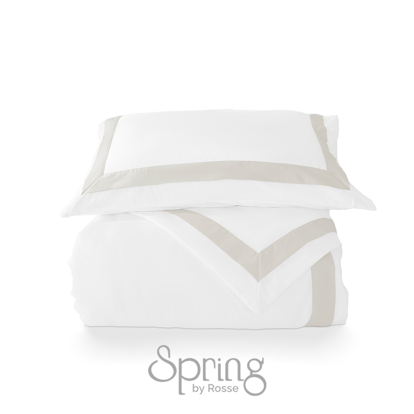 Spring by Rosse™ Mileto Duvet Cover Set | Soft Smooth Breathable | 100% Cotton | Complete Bedding Set 500 Thread Count Sateen | Oeko-Tex Certified