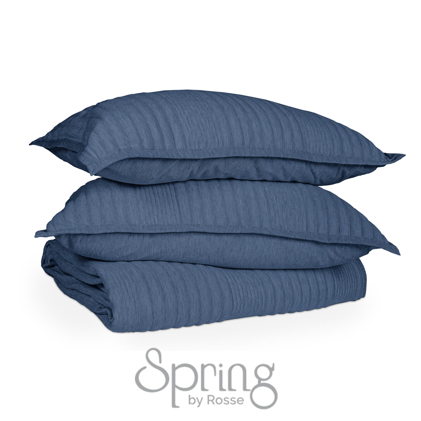 Spring by Rosse™ Trendy Jersey Quilt Set | 3 Piece Bedding | All Season Bedspread 480 GSM Polyester Jersey